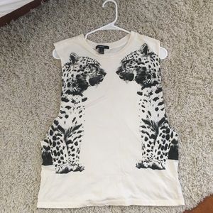 Size medium muscle tee with leopards
